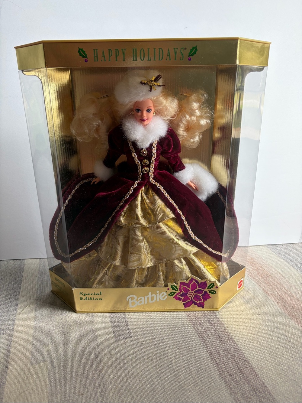 Vintage 1996 happy holiday Barbie. Never opened.